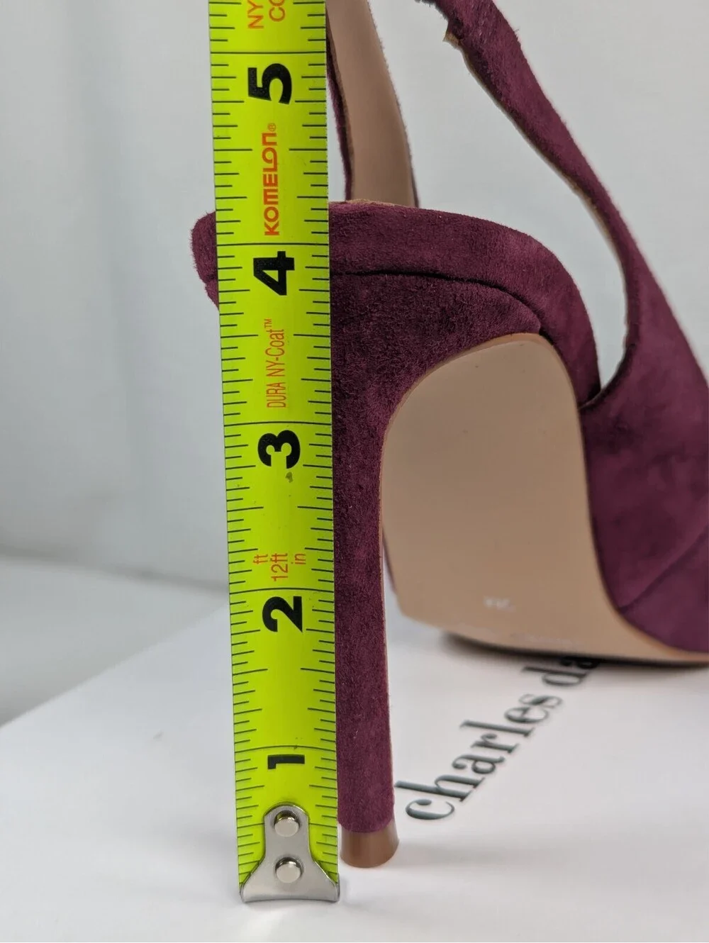 Charles David - Women's - Mahogany Suede Slingback Heels / Shoes - Size 9 M